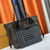 434.png Louis Vuitton Neverfull Inside Out MM Dark Brown 12.2 Inches M11946