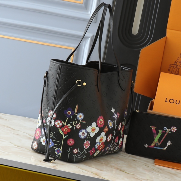 Louis Vuitton Lv X Tm Neverfull MM Black 12.2 Inches M13675