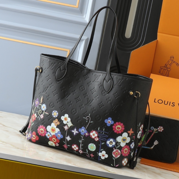 Louis Vuitton Lv X Tm Neverfull MM Black 12.2 Inches M13675