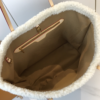 462.png Louis Vuitton Neverfull Monogram Shearling Trim MM Brown 12.2 Inches M56960