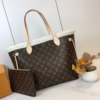 464.png Louis Vuitton Neverfull Monogram Shearling Trim MM Brown 12.2 Inches M56960