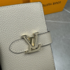Louis Vuitton Vertical Compact Wallet Capucines Beige 3.5 Inches M82198