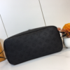 Louis Vuitton Neverfull Monogram Shearling Trim MM Black M56960 12.2 Inches