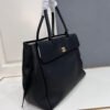 Chanel Large Tote Bag Grained And Gold Tone Metal Black 16.9 Inches AS6289 B24248 94305