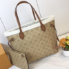 Louis Vuitton Neverfull Monogram Shearling Trim MM 12.2 Inches M56960