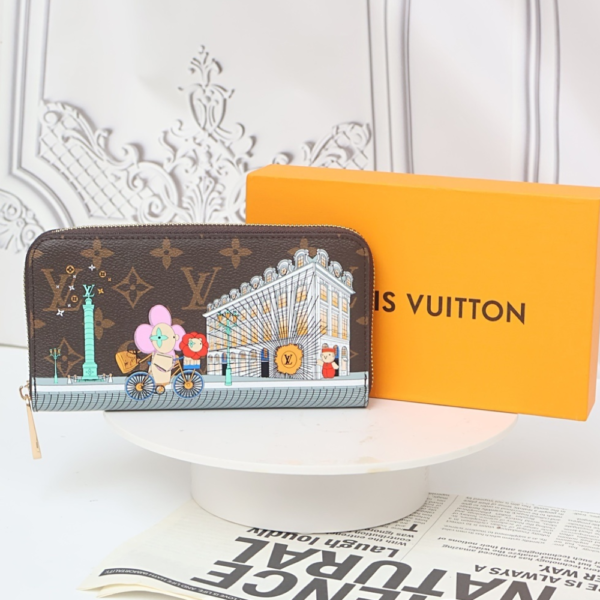 486-1 Louis Vuitton Zippy Wallet Vivienne Monogram Brown 7.7 Inches M81544