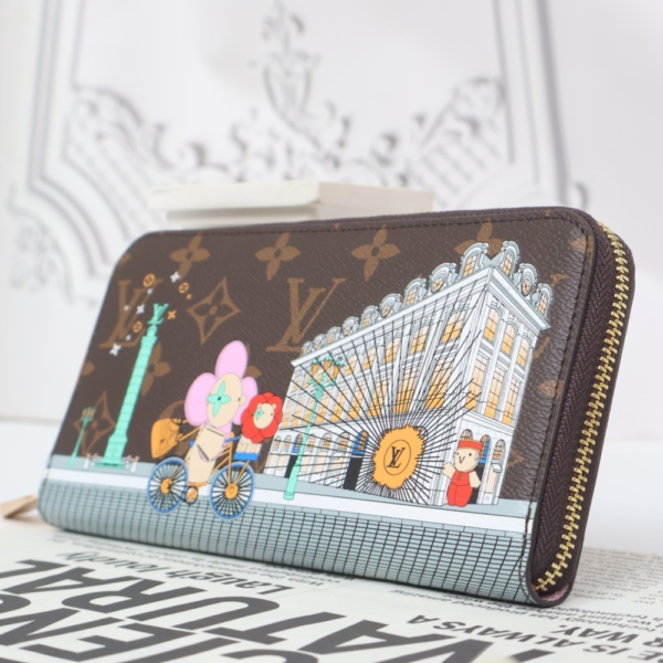 487-1 Louis Vuitton Zippy Wallet Vivienne Monogram Brown 7.7 Inches M81544