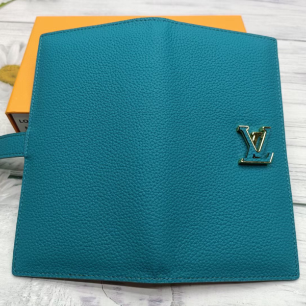 Louis Vuitton Vertical Wallet Colvert Blue 7.5 Inches M81499