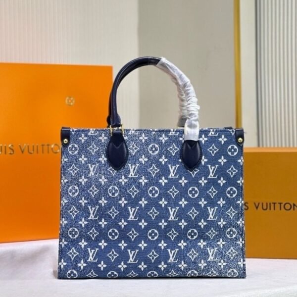 49-2.jpg Louis Vuitton Onthego MM Denim Blue 14.0 Inches M59608