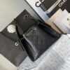 [Premium Quality] – Chanel 25 Small Handbag Grained And Gold Tone Metal Black 10.2 Inches As5293 B20304 94305