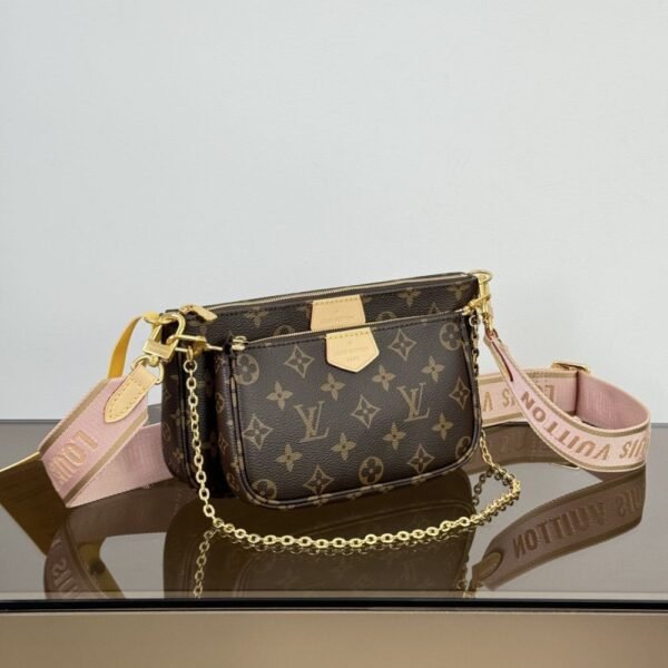 [Premium Quality] – Louis Vuitton Multi Pochette Accessoires Rose Clair 9.4 Inches M44840