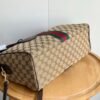 Gucci Borsetto Large Boston Bag GG Canvas Sand And Brown 15.2 Inches 866734 FAFV9 9653