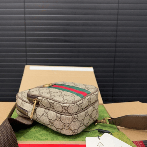 Gucci Ophidia Gg Mini Messenger Bag Brown 7 Inches