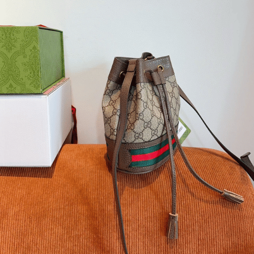 Gucci Ophidia Gg Mini Bucket Bag Beige 6.3 Inches