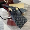 [Premium Quality] Gucci Giglio Small Tote Bag Blue And White Gg Denim 9.8 Inches 860845 Fafrw 8864