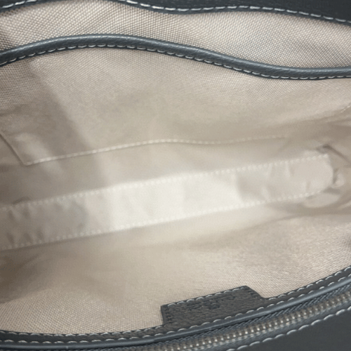 Gucci Gg Supreme Messenger Bag Black 11.8 Inches