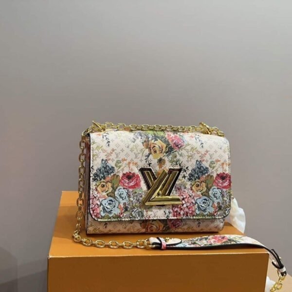 5-12 Louis Vuitton Twist MM Epi Floral Beige 23Cm