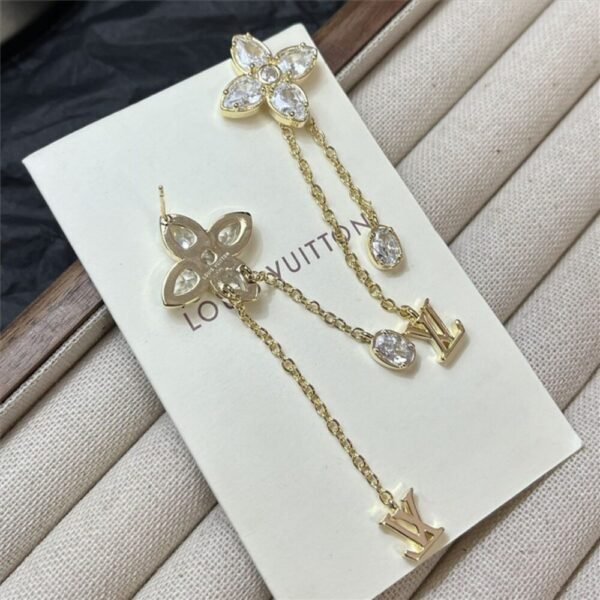 Louis Vuitton Dazzle Earrings Gold M01996