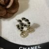 Chanel Chain CC Small Hoop Earrings Gold