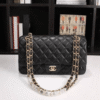 Chanel Classic Handbag Black 9.8 Inches