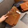 5-151 Saint Laurent Niki Baby Chain Bag In Suede Brown 11 Inches 6237483