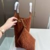 Saint Laurent Large Tote Bag In Suede Copper 14.2 Inches