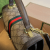 Gucci Ophidia Top Handle Bag Brown 9.8 Inches 651055 96LWX 8745