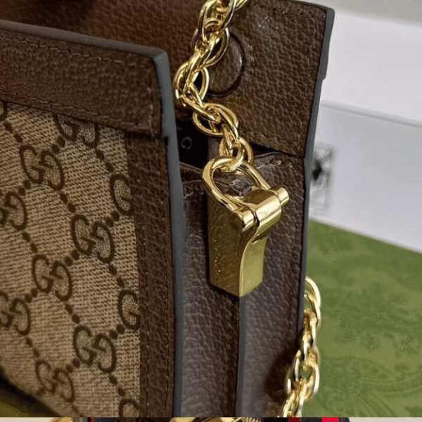 Gucci Ophidia Mini Chain Bag Beige 7 Inches