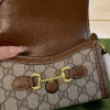 5-199 Gucci Horsebit 1955 Box Phone Bag Brown 7.1 Inches