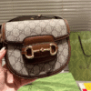 Gucci Horsebit 1955 Mini Saddle Bag Brown 7.1 Inches