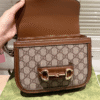 Gucci Horsebit 1955 Small Shoulder Bag Brown 8.7 Inches