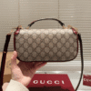 Gucci Horsebit 1955 Mini Top Handle Bag Red 9.1 Inches