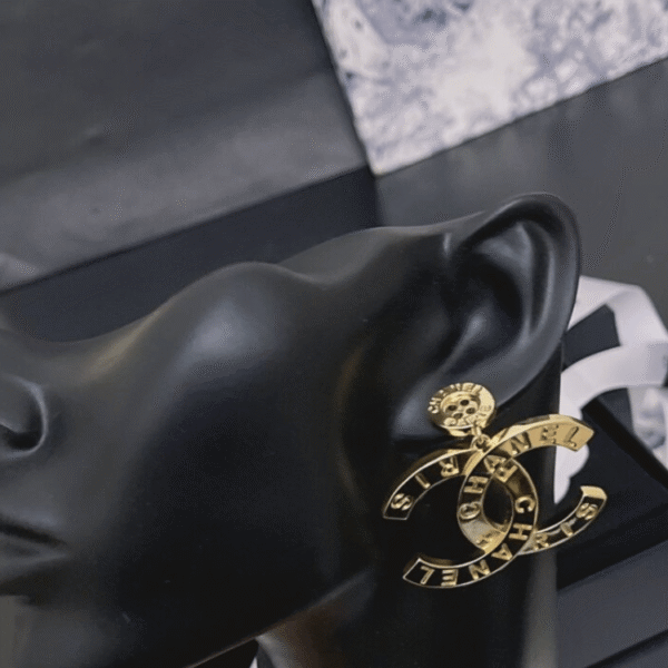 Chanel Paris Button Earrings