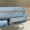 Chanel Quilted Camera Bag Blue 12.2 Inches