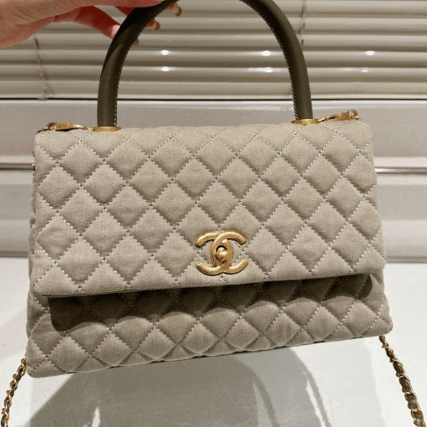 Chanel Coco Handle Grey Green 11.4 Inches