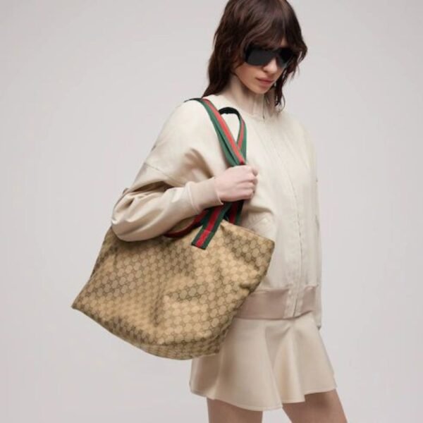 Gucci Medium Tote bag GG Canvas Sand Brown 40cm