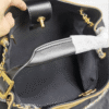 Chanel Shopping Bag Shiny And Gold Tone Metal Beige Black 14.2 Inches AS5657 B20827 U1536