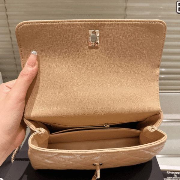 Chanel Coco Handle Flap Bag Nude 9.1 Inches
