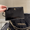 Chanel 22 Horizontal Bucket Bag Black 13.8 Inches