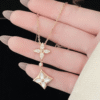 Louis Vuitton Color Blossom Double Star Necklace Q94676