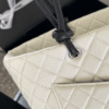 Chanel Cambon Line Tote Bag White/Black 11.0 Inches