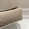 5-307 Chanel Vintage-Style Flap Bag Khaki 15.7 Inches