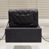 Chanel Flap Bag Woc (Wallet On Chain) Black 7.5 Inches