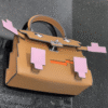 5-370 Hermès Kelly Pixel Bag Tan/Multi-Color 7.9 Inches