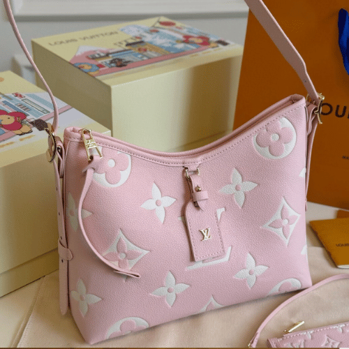 Louis Vuitton Carryall PM Bicolor Monogram Empreinte Pink Quartz 11.6 Inches M14209