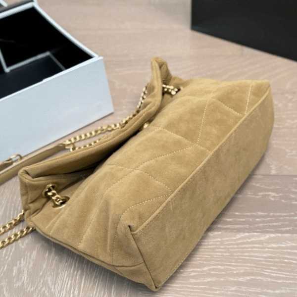 Saint Laurent Loulou Puffer Mini Bag Tan  10.2 Inches 7593371U8073194