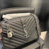 Saint Laurent Loulou Puffer Mini Bag Black 7.9 Inches