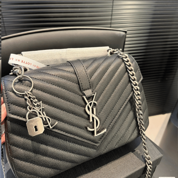 Saint Laurent Loulou Puffer Mini Bag Black 7.9 Inches