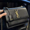 Saint Laurent Sunset Bag Black 9 Inches 442906D420W1000