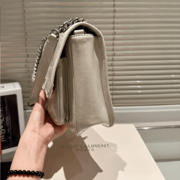 Saint Laurent Niki Bag Gray Quilted 11 Inches